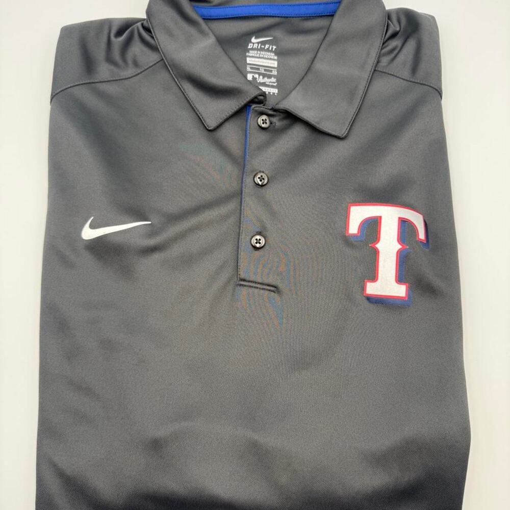 Nike MLB Texas Rangers grey polo shirt size XL